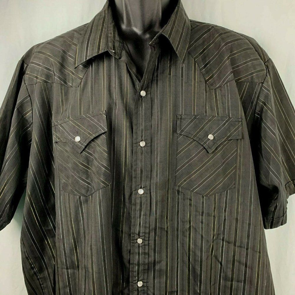 Ely Cattleman Western Shirt 18.5 Tall Man Pearl